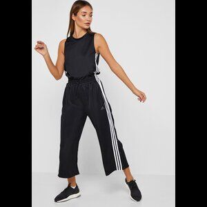 NWOT Women's Adidas Sleeveless 3-Stripe Snap Romper, sz L